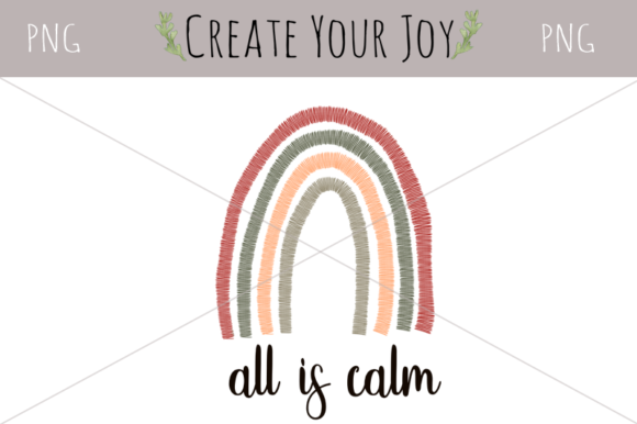 All is Calm Boho Christmas Illustration