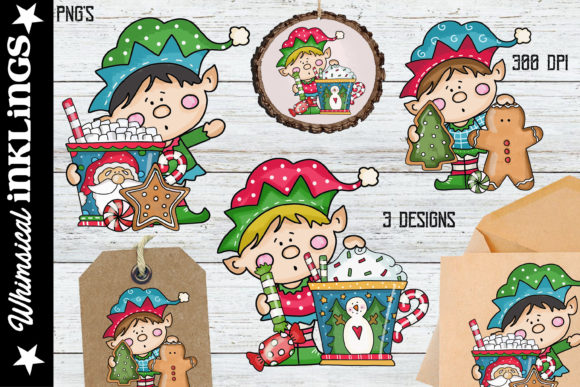 Bitty Elves Love Christmas Treats Illustrations