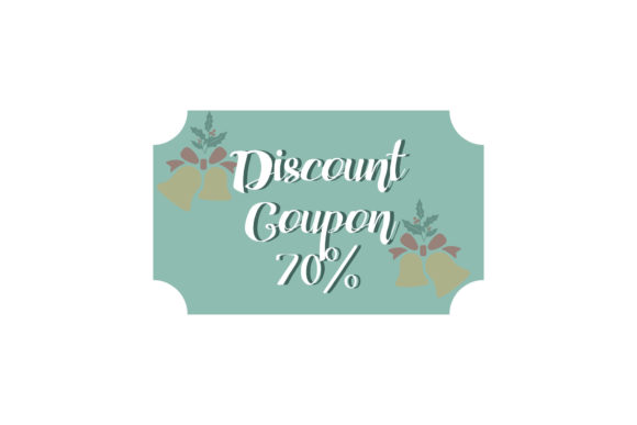 Christmas Bell Coupon Discount Design Illustrations