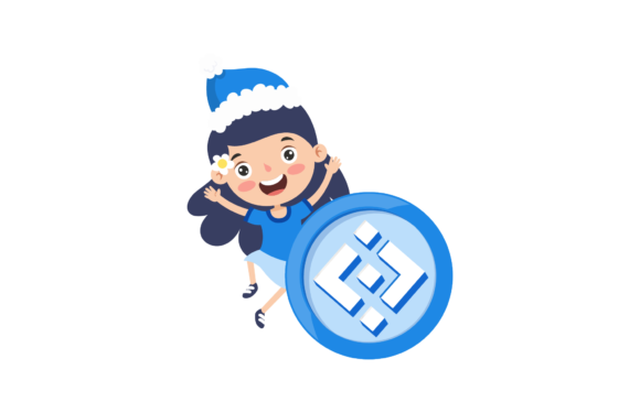 Christmas Binance Kids People Happy Illustrations for Branding