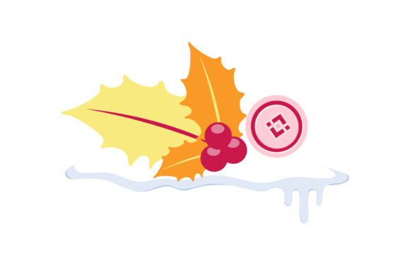 Christmas Binance Leaf Cryptocurrency Illustrations