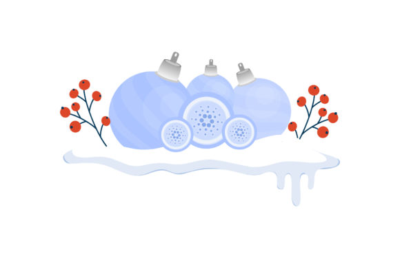 Christmas Cardano Lamp Ball Decoration Illustrations