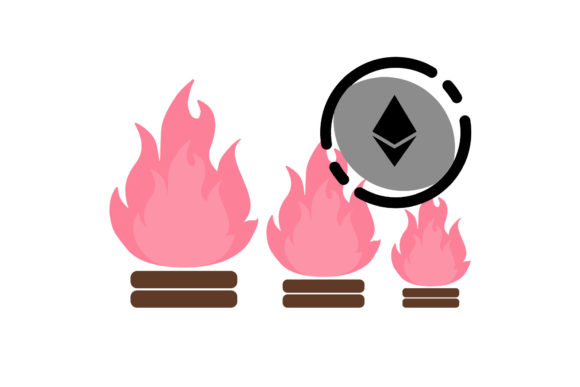 Christmas Ethereum Triple Bonfire Vector Illustrations