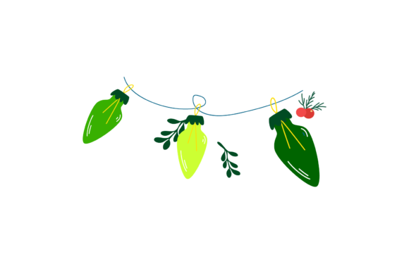 Christmas Leaf Decoration Ornament Illustrations