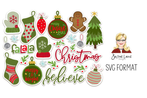 Christmas Stocking Stickers for Cricut and Handmade Creations