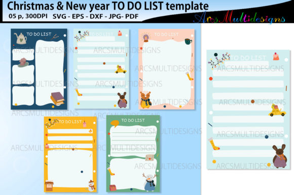Christmas to Do List Template Illustrations