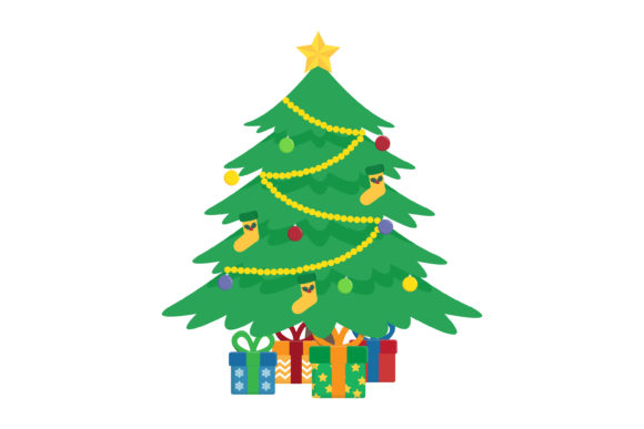 Christmas Tree Vector-10 Illustrations for Local Business Branding