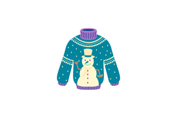 Christmas Winter Sweater Illustration for Design Projects