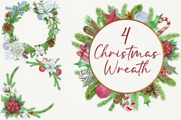 Christmas Wreath Winter PNG Clipart for Branding and Marketing