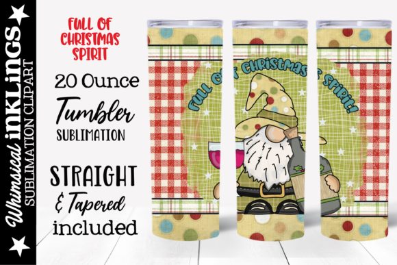 Full of Christmas Spirit Tumbler Illustrations