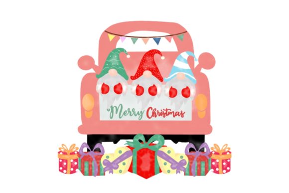 Gnomes Christmas Sublimation Clipart for Branding and Packaging