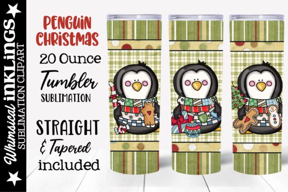 Penguin Christmas Tumbler Illustration