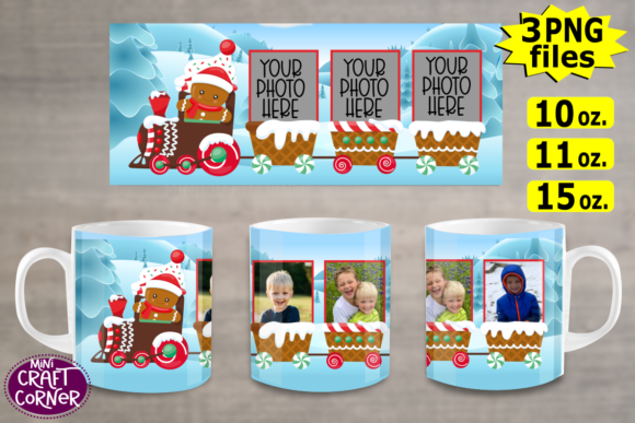 Sublimation Christmas Mug Template for Illustrations