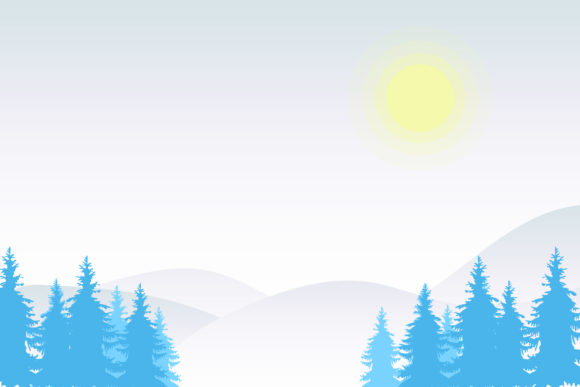 Winter Landscape Christmas Illustration for Branding and Marketing